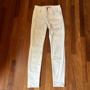 Women’s CAbi White Denim Cinch Skinny Jeans SIze 4